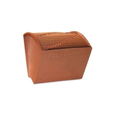 Universal Leather-Like Expanding File, Open Top, 12 x 10, 1-31, Letter, Redrope 13920